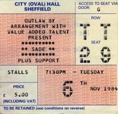 Ticket Stub, Sade on Nov 6, 1984 [413-small]