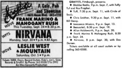 Nirvana / Das Damen on Sep 30, 1991 [826-small]