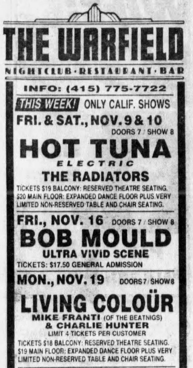 The Radiators Concert & Tour History (Updated for 2022) Concert Archives