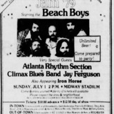The Beach Boys / Climax Blues Band / Atlanta Rythm Section / Iron Horse / Jay Ferguson on Jul 1, 1979 [023-small]