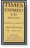 TIMES EXPIRED / Beltaine / Scarab / Roswell / Lakewood on Nov 16, 1996 [171-small]