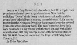 311 / Shootyz Groove / The Urge on Sep 6, 1996 [217-small]