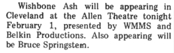 Wishbone Ash / Bruce Springsteen on Feb 1, 1974 [980-small]