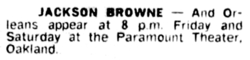 Jackson Browne / Orleans on Nov 19, 1976 [177-small]