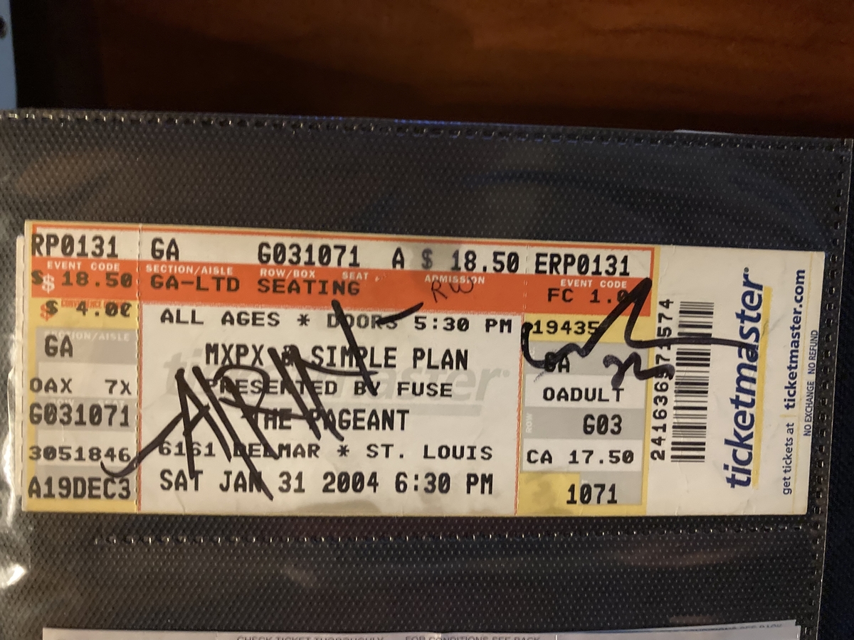 Jan 31 04 Mxpx Simple Plan Sugarcult Motion City Soundtrack At The Pageant St Louis Missouri United States Concert Archives