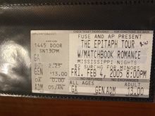 "The Epitaph Tour" / From First to Last / The Matches / Motion City Soundtrack / Matchbook Romance on Feb 4, 2005 [192-small]