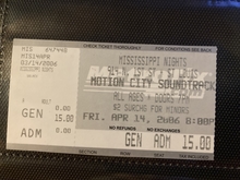 Motion City Soundtrack / Lucky Boys Confusion / Straylight Run / The Hard Lessons on Apr 14, 2006 [208-small]