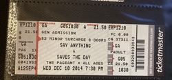 Say Anything / Saves The Day / Reggie and the Full Effect on Dec 10, 2014 [706-small]