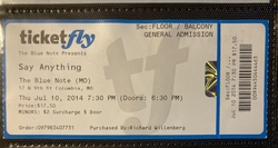Say Anything / The Front Bottoms / The So So Glos / You Blew It!  on Jul 10, 2014 [707-small]