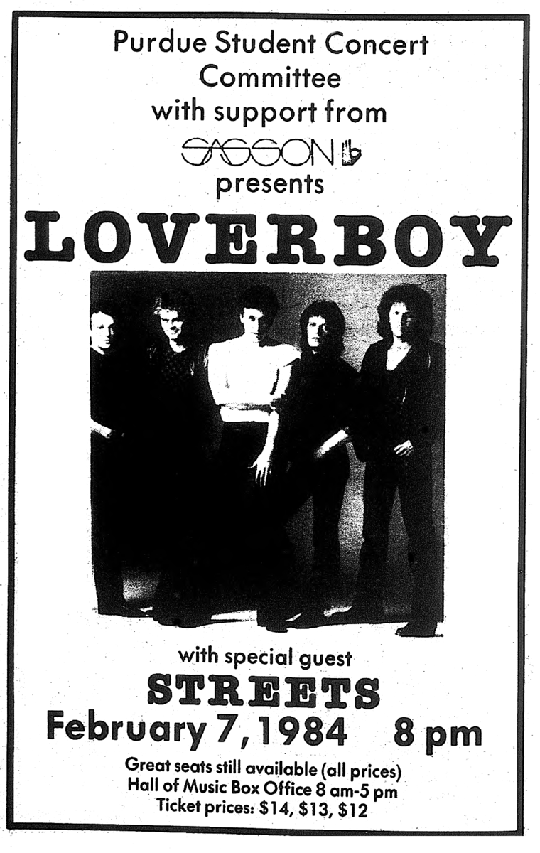 who did loverboy tour with in 1984