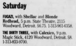 Fugazi / Shellac / Blonde Redhead on May 9, 1998 [363-small]