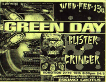 tags: Green Day, Blister, Cringer, Gig Poster, Klub Komotion - Green Day / Blister / Cringer on Feb 13, 1991 [205-small]