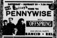 The Offspring / Pennywise / Rancid / RKL on Jan 29, 1994 [385-small]