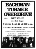 Bachman-Turner Overdrive / Wet Willie / Bob Seger and The Silver Bullet Band on Sep 22, 1974 [478-small]