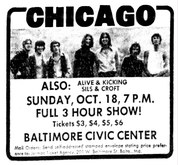Chicago / Alive 'N Kickin' / Seals & Crofts on Oct 18, 1970 [732-small]