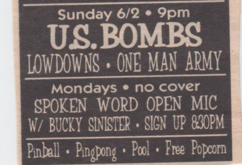 tags: U.S. Bombs, Lowdowns, One Man Army, Gig Poster, The Chameleon - U.S. Bombs / Lowdowns / One Man Army on Jun 2, 1996 [155-small]