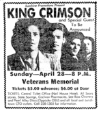 King Crimson / Aerosmith on Apr 28, 1974 [197-small]