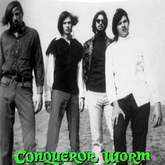The Conqueror Worm Keith Bemis second left -Drums,Paul Suszynski far left-Guitar Vocals,Mike Suszynski far right Hammond B3,Vocals,harmonica,Robert Hossa second on right Bass photographed 1968 in Chicago, Cream / Conqueror Worm on Oct 13, 1968 [369-small]