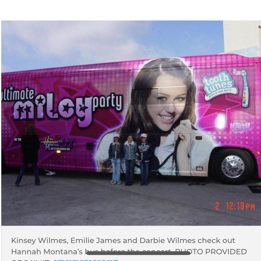 Hannah montana tour sales bus