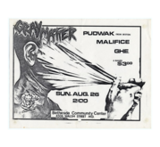 tags: Gray Matter, Pudwak, Malefice, GHE, Gig Poster, Bethesda Community Center - Gray Matter / Pudwak / Malefice / GHE on Aug 26, 1984 [161-small]