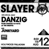Slayer / Danzig / Junkyard on Aug 12, 1988 [977-small]