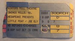Little Feat / Joe Ely on Oct 20, 1990 [529-small]