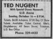 Ted Nugent / Nazareth on Oct 16, 1977 [158-small]