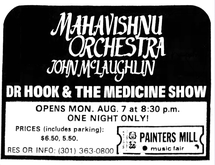mahavishnu orchestra / Dr. Hook And The Medicine Show on Aug 7, 1972 [605-small]