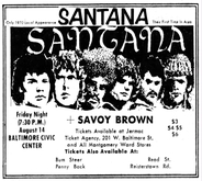 Santana / savoy brown on Aug 14, 1970 [855-small]