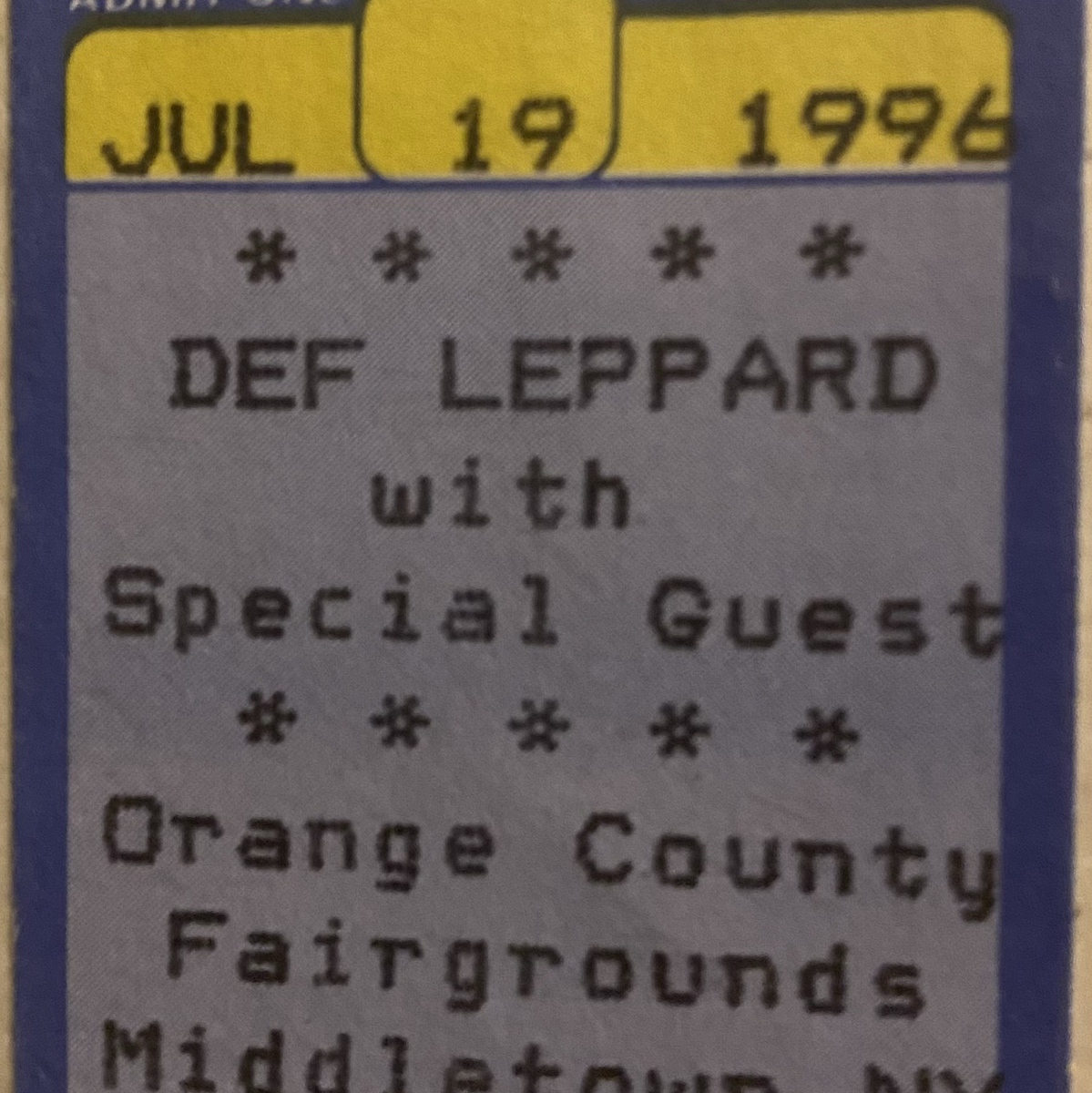 Concert History of Orange County Fairgrounds Middletown, New York