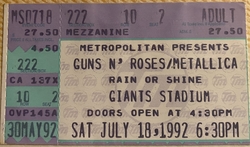 Guns N' Roses / Metallica / Faith No More on Jul 18, 1992 [971-small]
