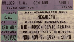 Megadeth / Suicidal Tendencies on Nov 9, 1992 [037-small]