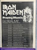 Tour Advert, Iron Maiden / Praying Mantis / Diamond Head / Neil Kay on Feb 24, 1980 [943-small]