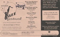 River City Ramblers Dixieland Band / Chad Evans and the Acoustic Ideas / Johnny O' Neal / Quartet Tres Bien / Swing Set / Mae Wheeler on Jun 6, 2001 [809-small]