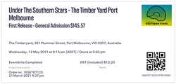 Original date and venue before reschedule, Under The Southern Stars 2022 on Mar 16, 2022 [899-small]