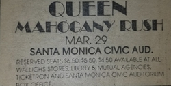 Queen - First Show / Mahogany Rush on Mar 29, 1976 [020-small]