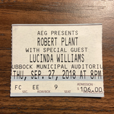 ROBERT PLANT & THE SENSATIONAL SPACE SHIFTERS / LUCINDA WILLIAMS on Sep 27, 2018 [962-small]