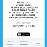 WHISKEY MYERS / DRAKE WHITE & THE BIG FIRE on Mar 24, 2022 [022-small]