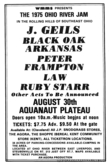 The J. Geils Band / Black Oak Arkansas / Peter Frampton / Law / Ruby Starr on Aug 30, 1975 [286-small]