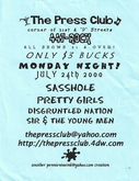 Sasshole / Pretty Girls / Disgruntled Nation / Sir and the Young Men on Jul 23, 2000 [664-small]
