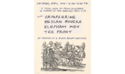 tags: Bedlam Rovers, Crimpshrine, Gig Poster - Crimpshrine / Bedlam Rovers / The Front / Elephant Men on Apr 9, 1988 [073-small]