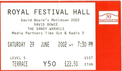 David Bowie / The Dandy Warhols / Jonathan Ross (DJ set) on Jun 29, 2002 [527-small]