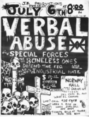 Verbal Abuse / Boneless Ones / Special Forces / Defend the Keg / Industrial Hate on Jul 6, 1985 [514-small]