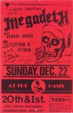 Megadeth / Verbal Abuse / Flotsam & Jetsam on Dec 22, 1985 [524-small]