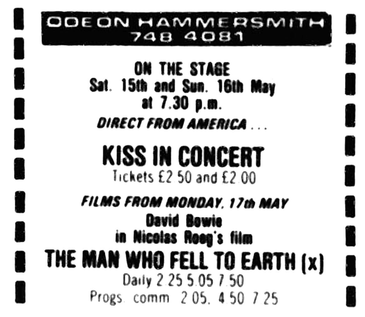 Concert History of Hammersmith Odeon London, England, United Kingdom