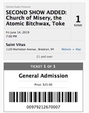 Church of Misery / The Atomic Bitchwax / Toke on Jun 14, 2019 [467-small]