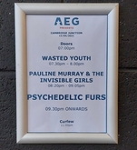 The Psychedelic Furs / Pauline Murray And The Invisible Girls / Wasted Youth on Apr 12, 2022 [596-small]