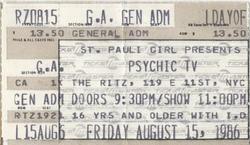 Psychic TV / Live Skull on Aug 15, 1986 [733-small]
