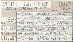 Bad Brains / Flipper / Gang Green on Jan 17, 1987 [756-small]