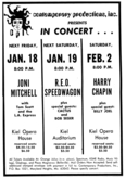 REO Speedwagon / Cactus / Bob Seger & The Silver Bullet Band on Jan 19, 1974 [363-small]
